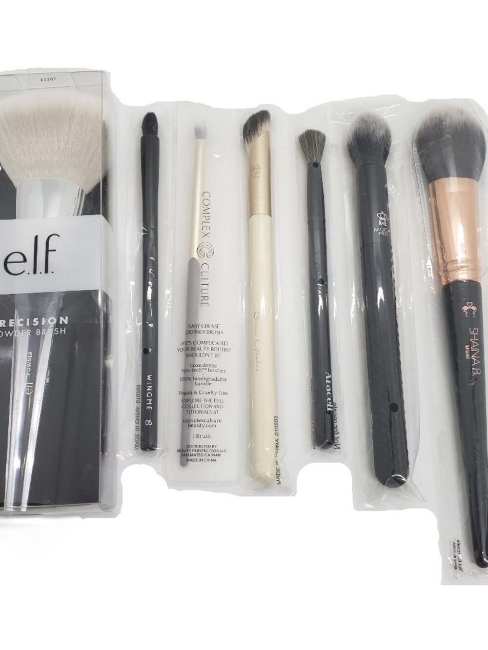 7 Makeup Brush Lot Powder Eyeshadow Blush Brushes ELF Mode Shaina B Aracelli
